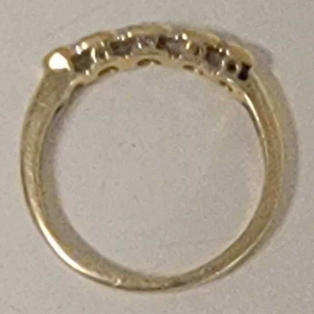 Antique Diamond Wedding Ring/Stack Ring. Set With… - image 6